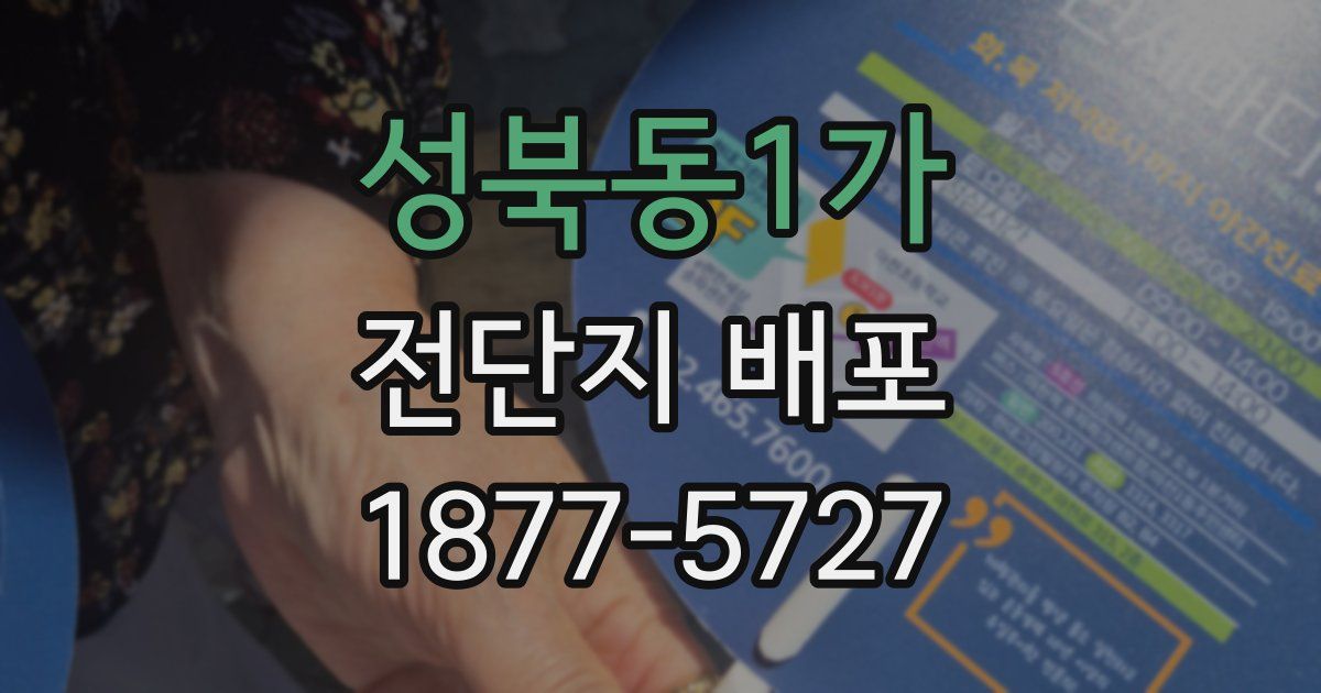 성북동1가 전단지 배포