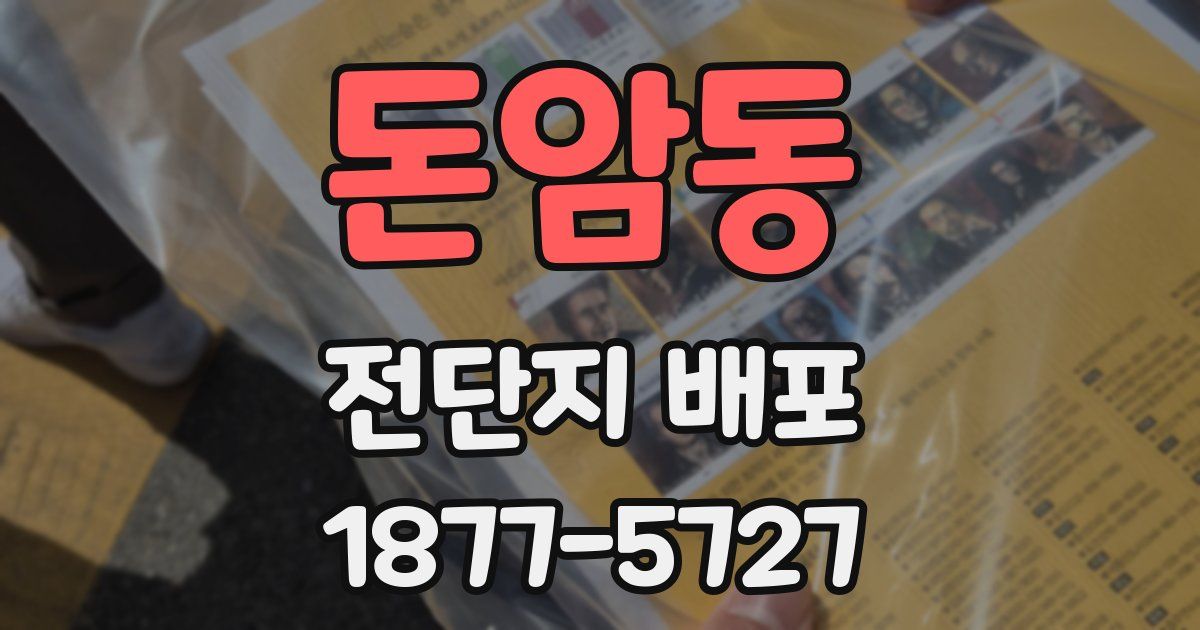 돈암동 전단지 배포