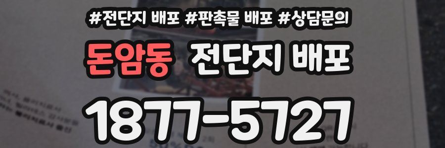 돈암동 전단지 배포
