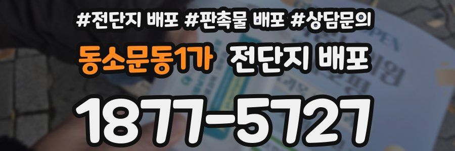 동소문동1가 전단지 배포