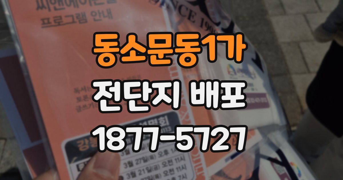 동소문동1가 전단지 배포