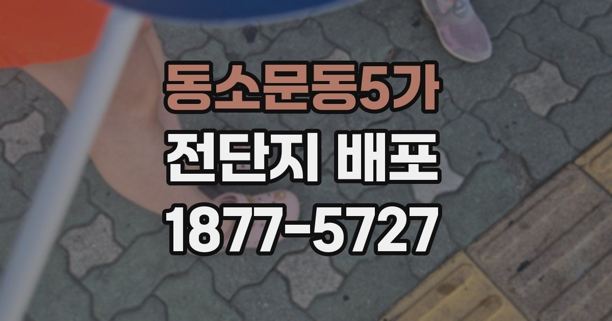 동소문동5가 전단지 배포