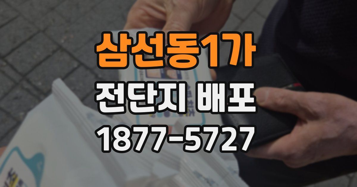 삼선동1가 전단지 배포