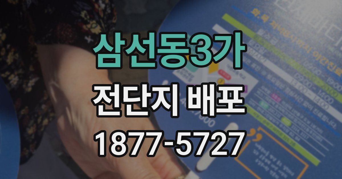 삼선동3가 전단지 배포