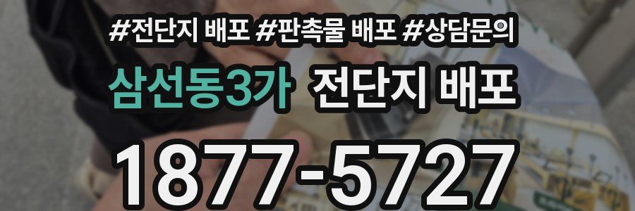 삼선동3가 전단지 배포