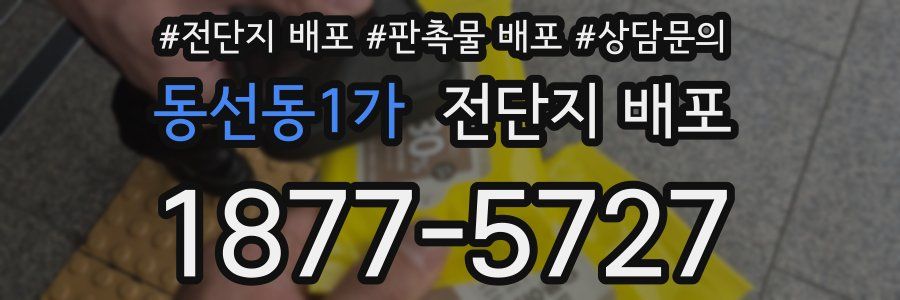 동선동1가 전단지 배포