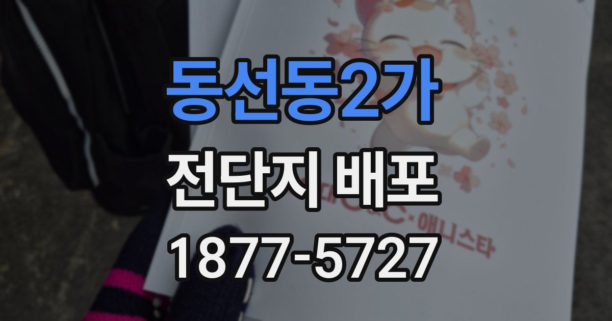 동선동2가 전단지 배포