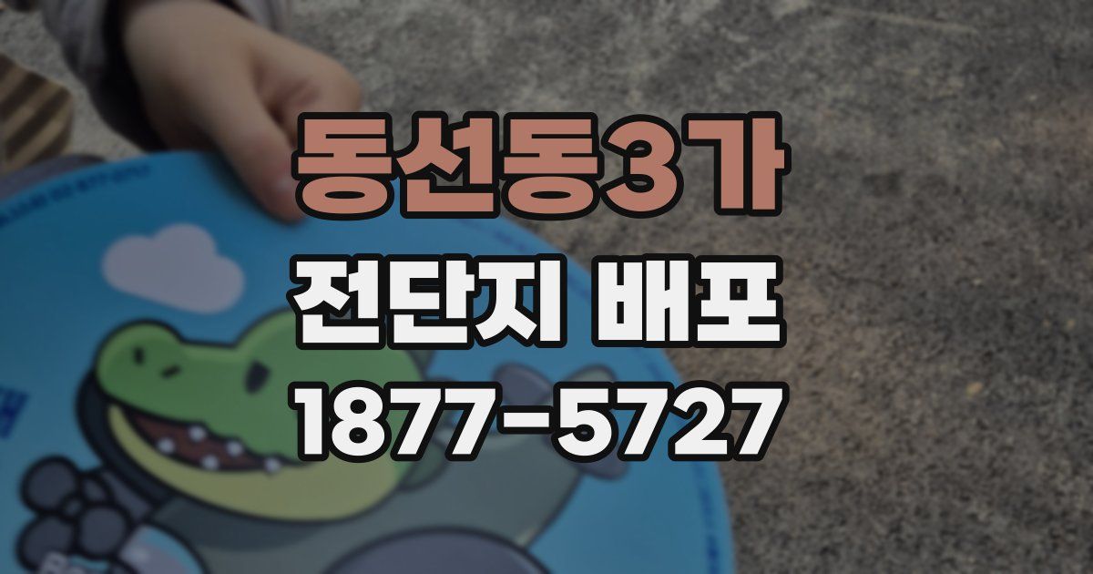 동선동3가 전단지 배포