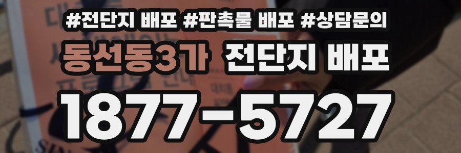 동선동3가 전단지 배포