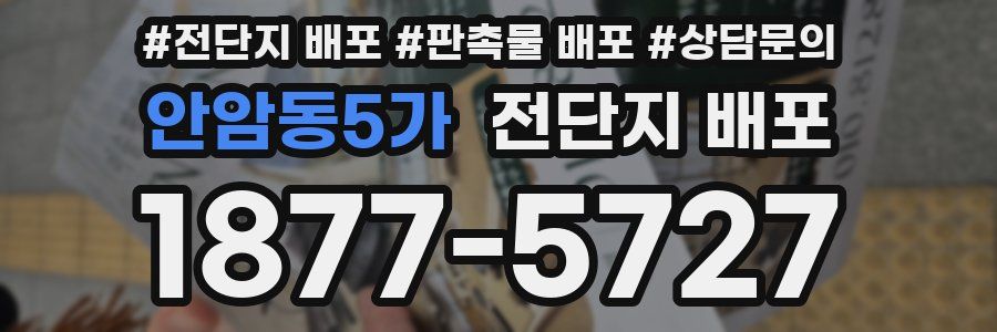 안암동5가 전단지 배포