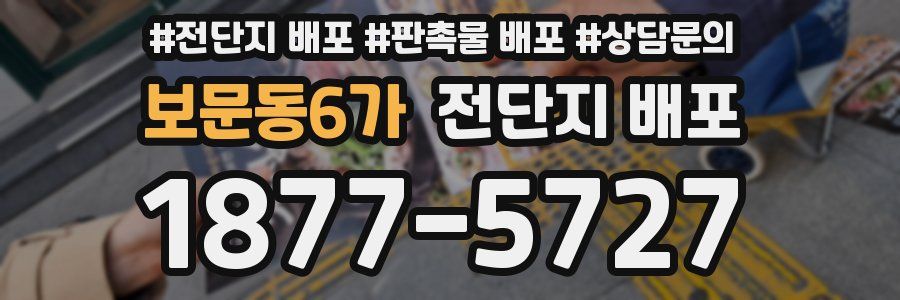 보문동6가 전단지 배포