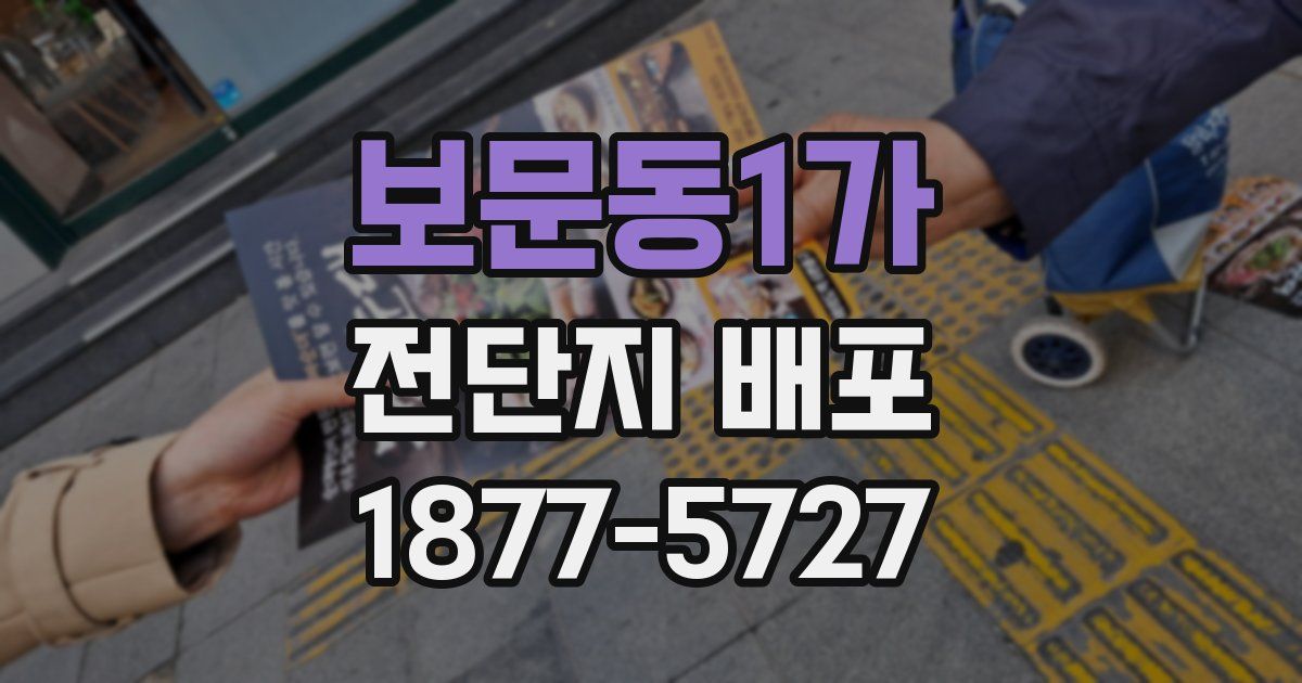 보문동1가 전단지 배포