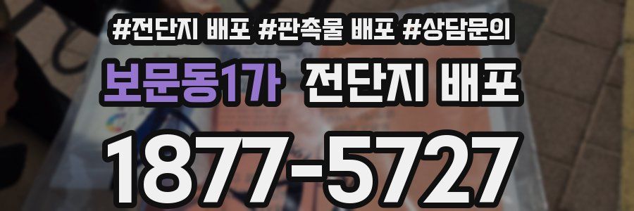 보문동1가 전단지 배포