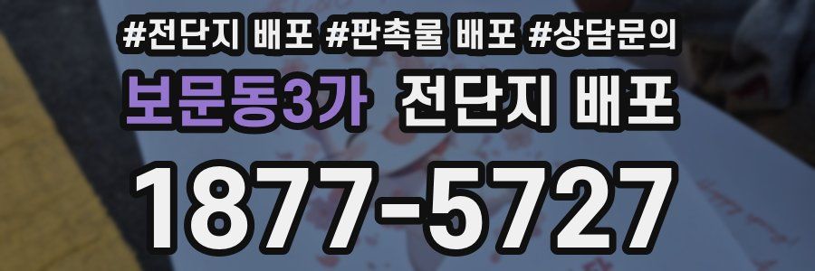 보문동3가 전단지 배포