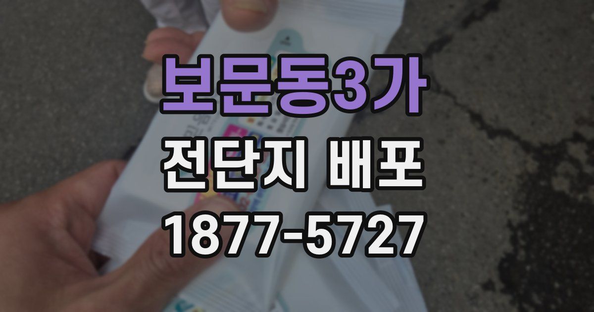 보문동3가 전단지 배포