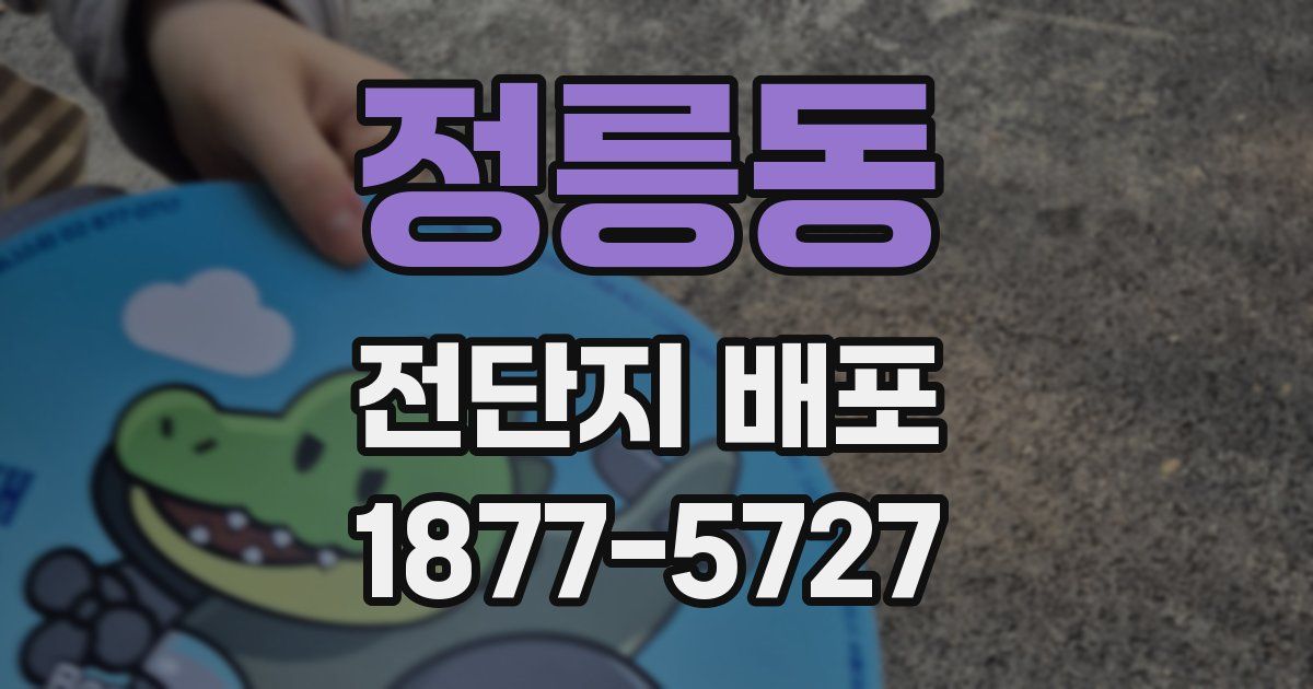 정릉동 전단지 배포