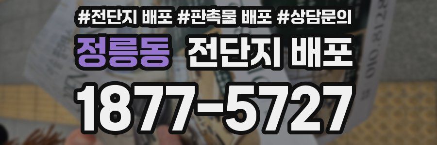 정릉동 전단지 배포