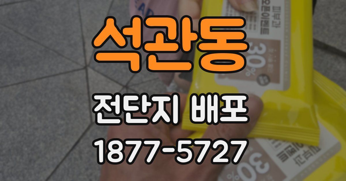 석관동 전단지 배포