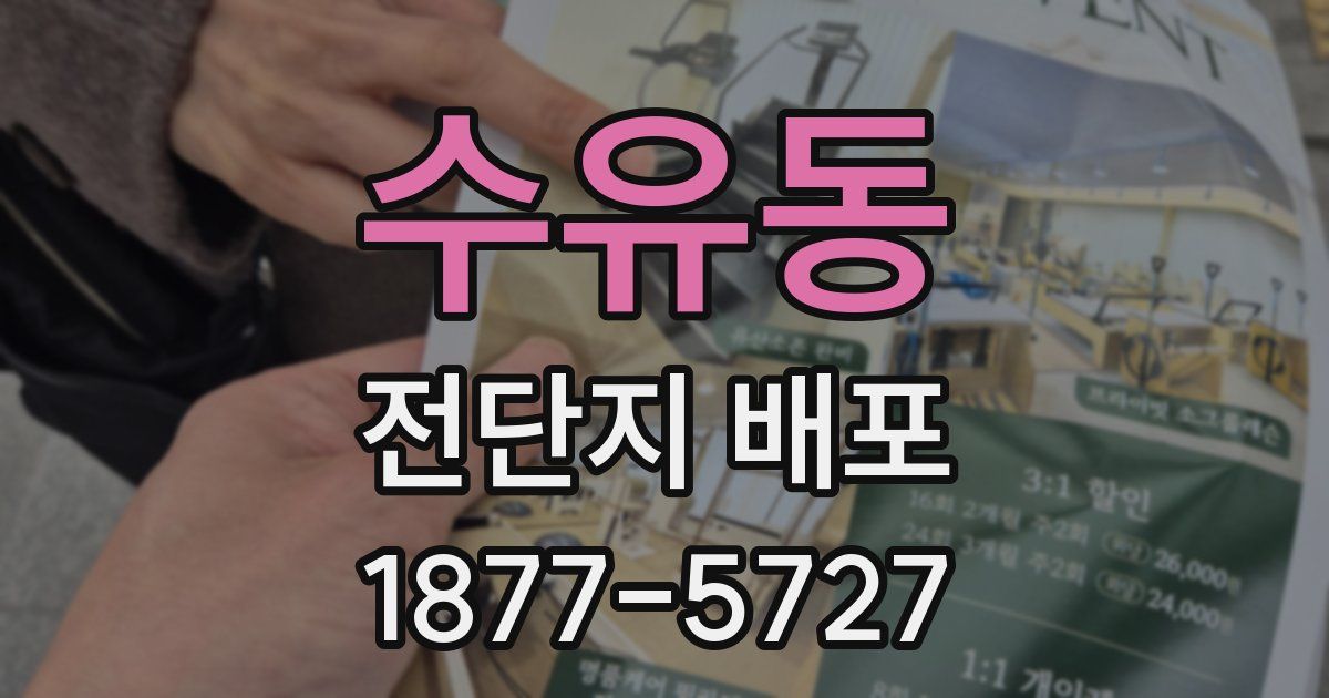 수유동 전단지 배포