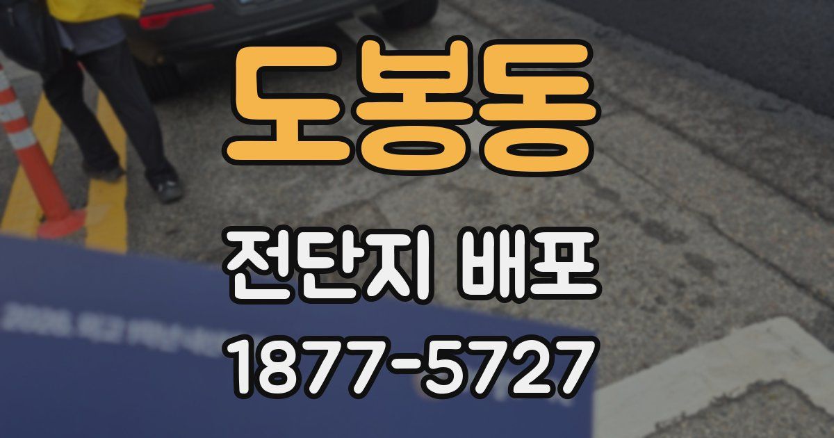 도봉동 전단지 배포