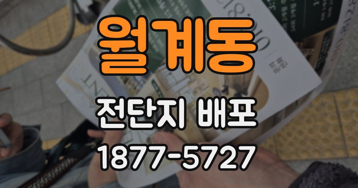 월계동 전단지 배포