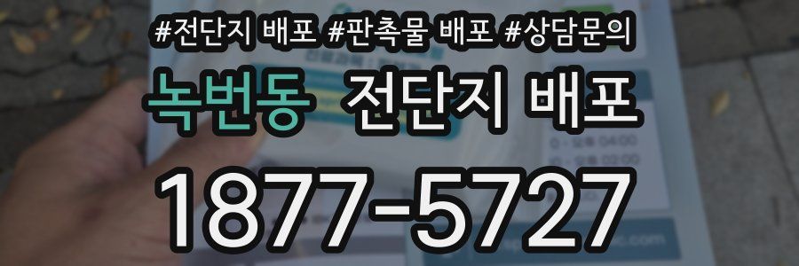 녹번동 전단지 배포