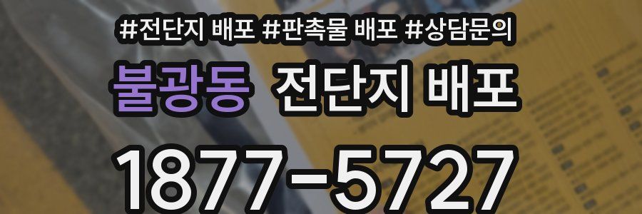 불광동 전단지 배포