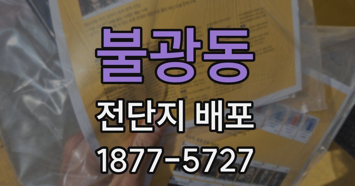 불광동 전단지 배포