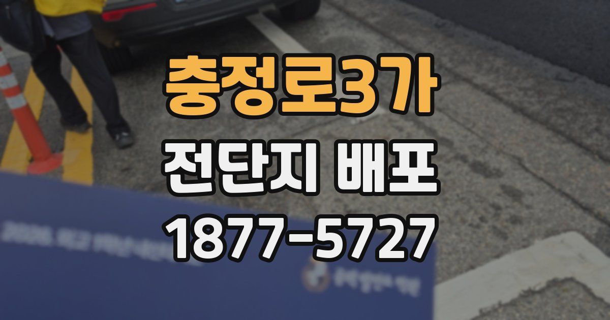 충정로3가 전단지 배포