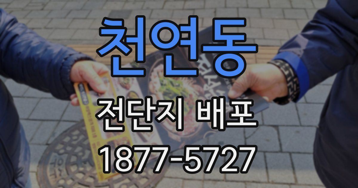천연동 전단지 배포