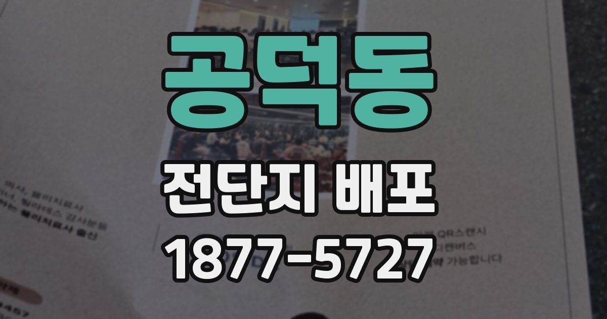 공덕동 전단지 배포