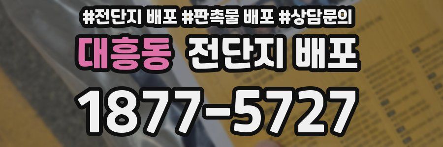 대흥동 전단지 배포