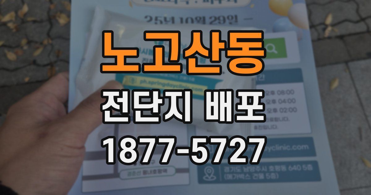 노고산동 전단지 배포