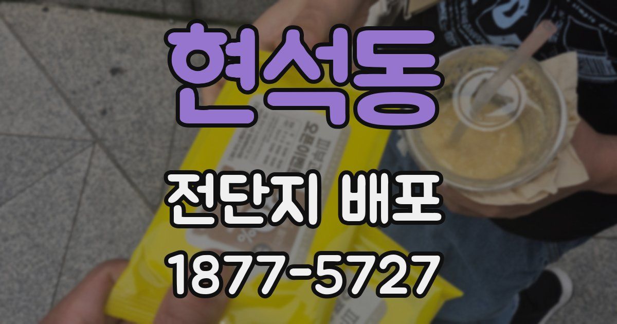 현석동 전단지 배포