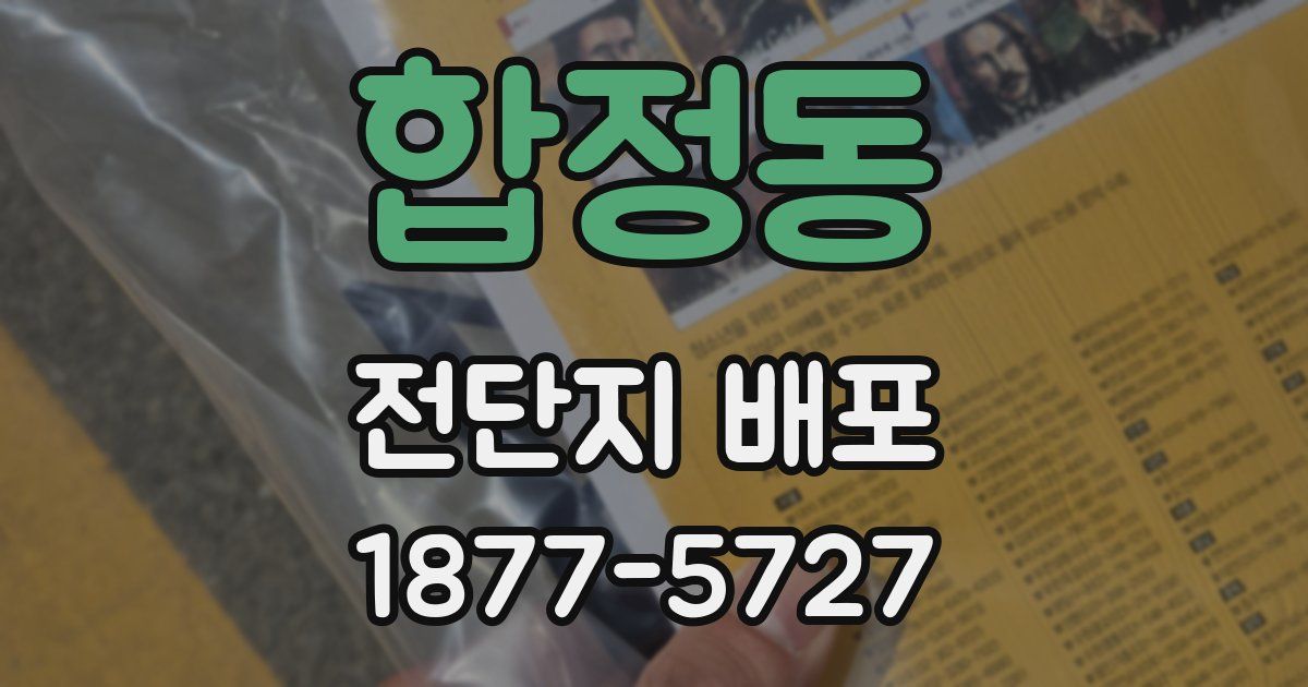 합정동 전단지 배포