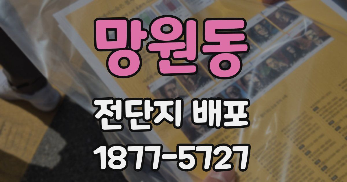 망원동 전단지 배포