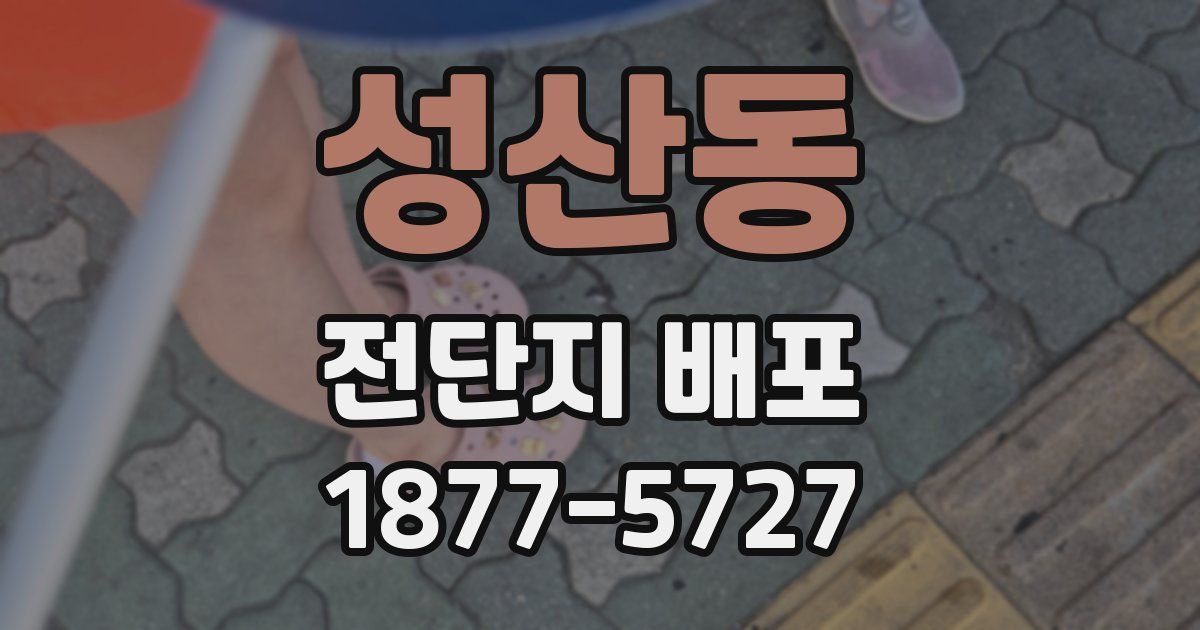 성산동 전단지 배포