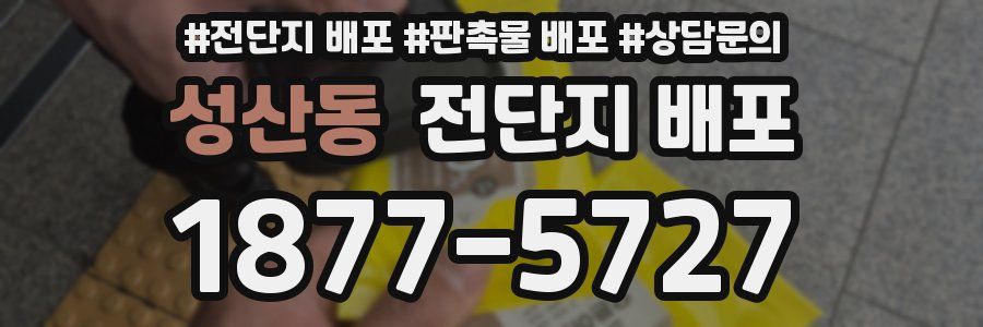 성산동 전단지 배포