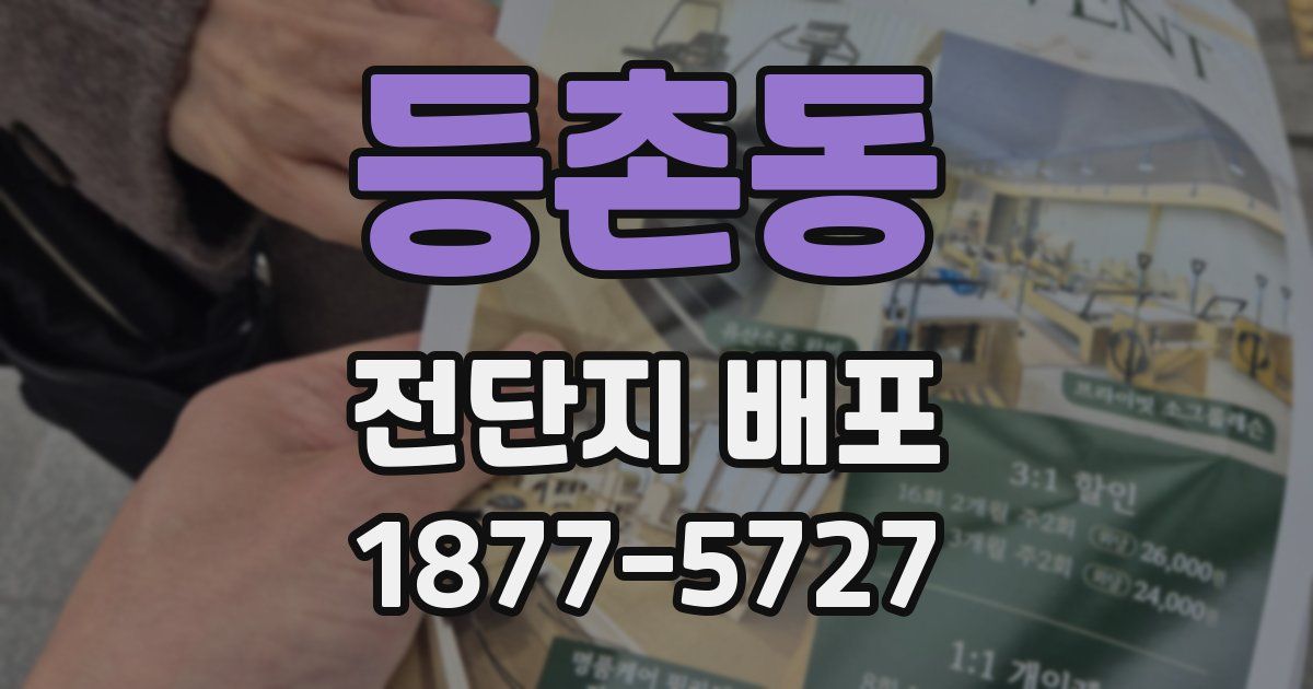 등촌동 전단지 배포