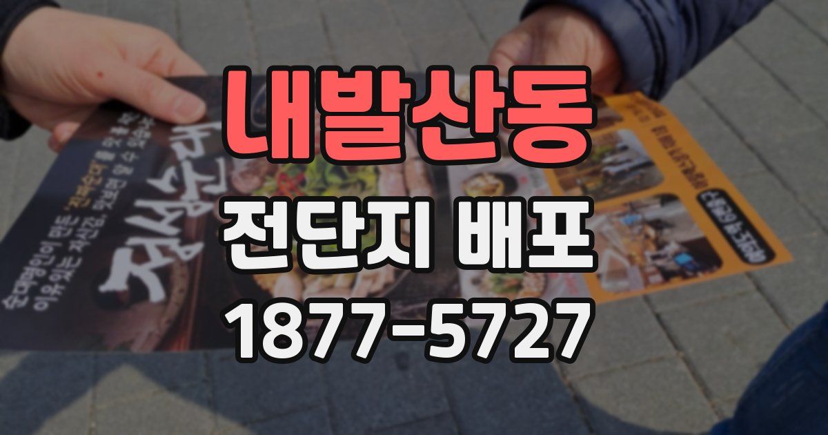 내발산동 전단지 배포
