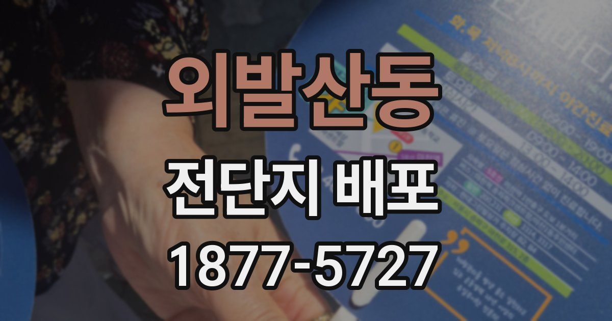 외발산동 전단지 배포