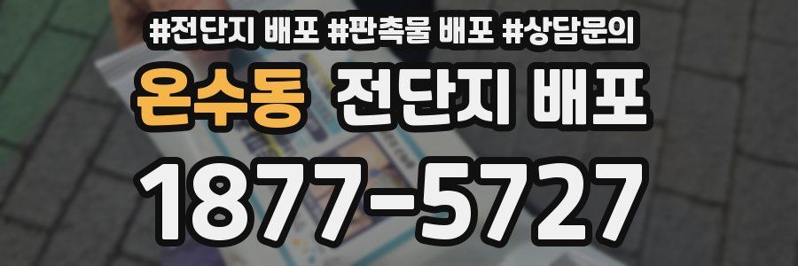 온수동 전단지 배포