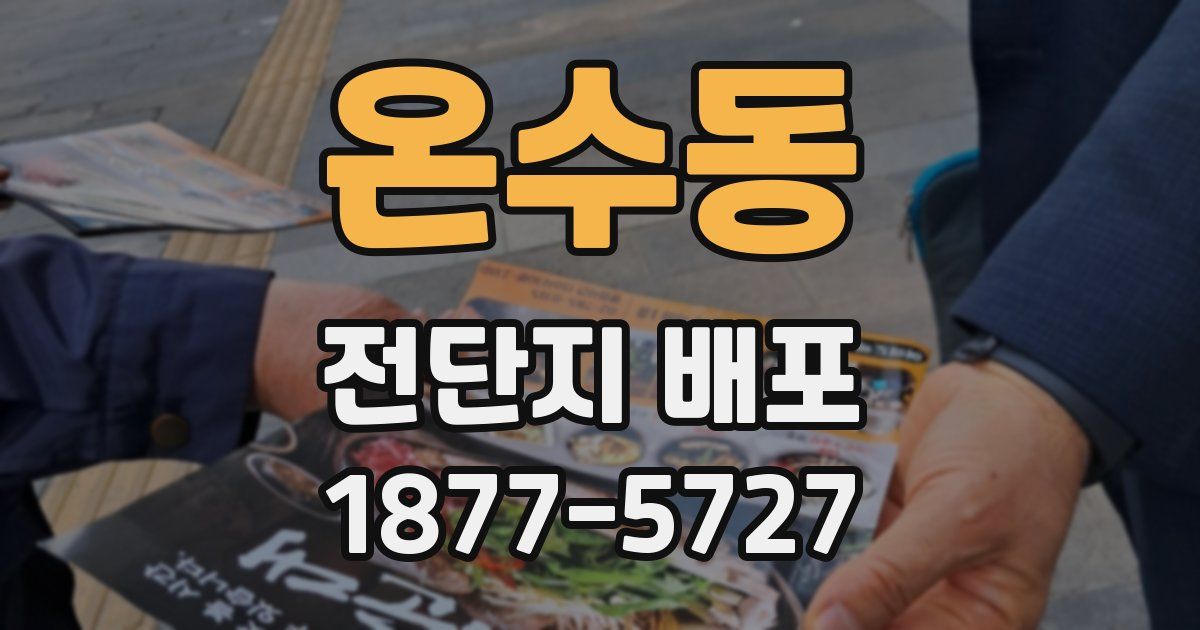 온수동 전단지 배포