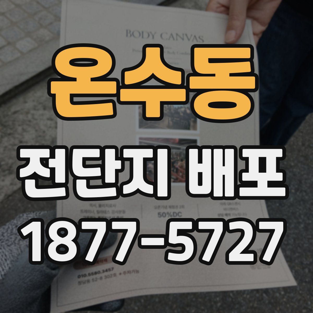 온수동 전단지 배포