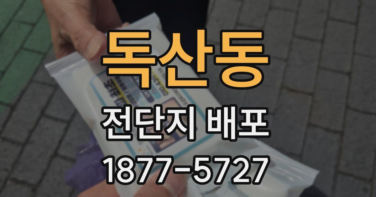 독산동 전단지 배포