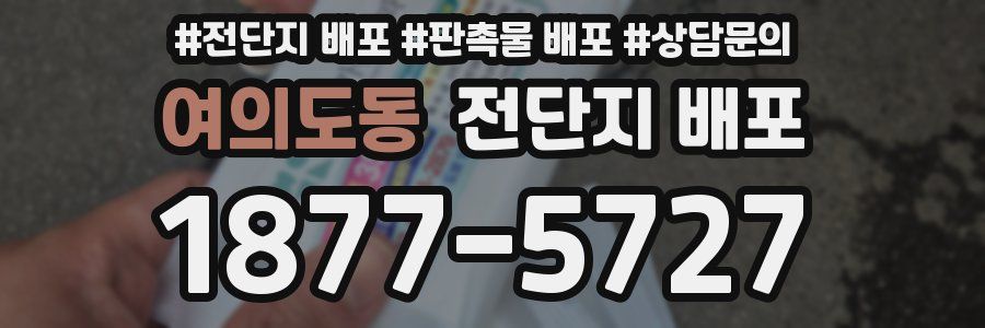 여의도동 전단지 배포