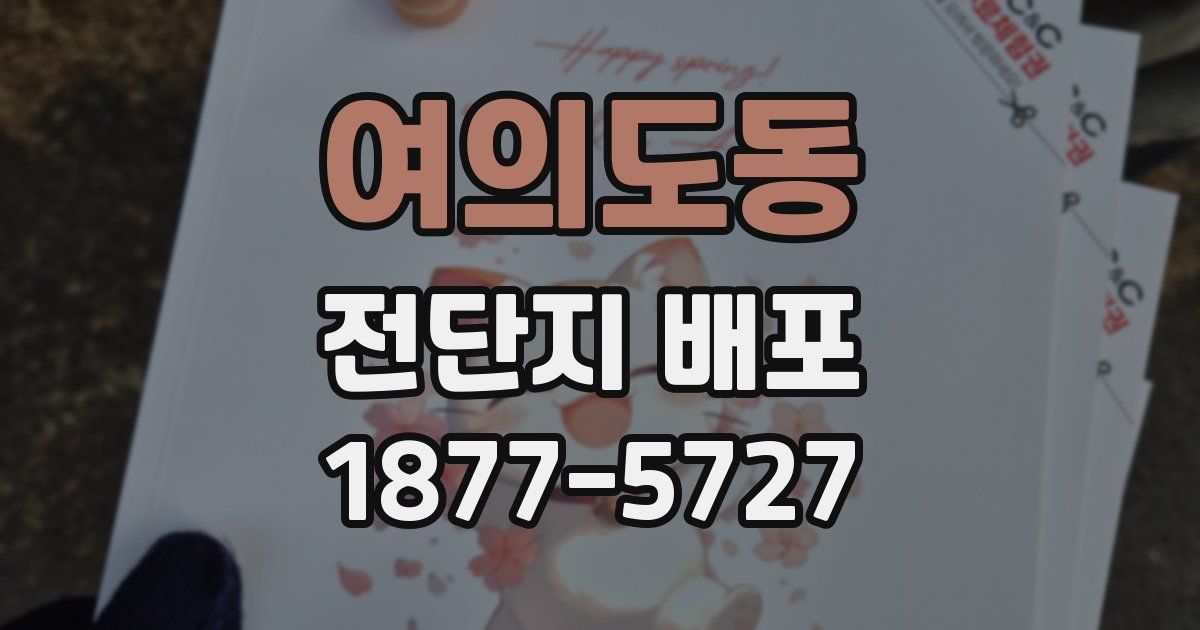 여의도동 전단지 배포