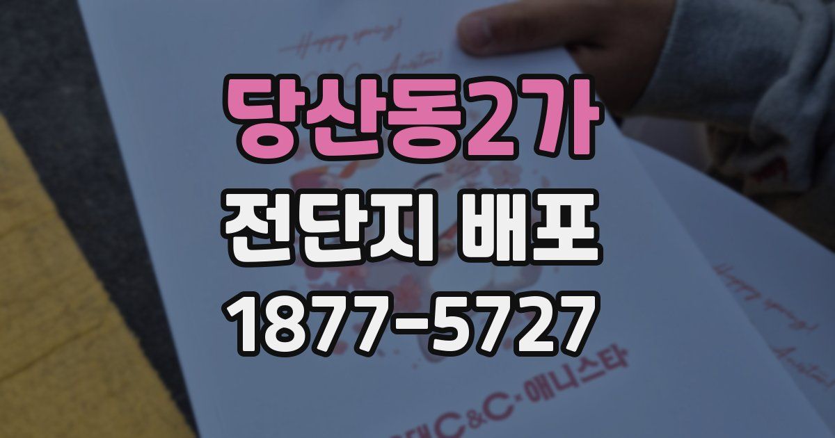 당산동2가 전단지 배포