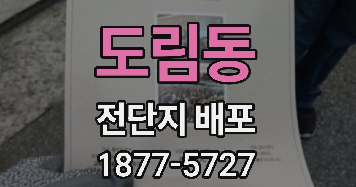 도림동 전단지 배포