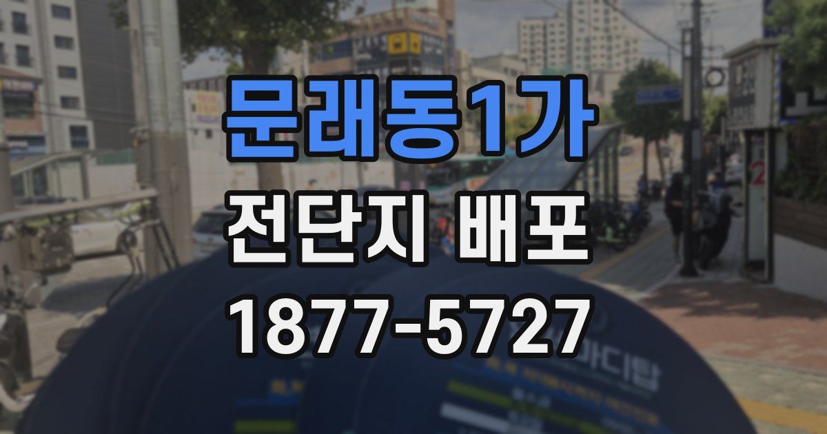 문래동1가 전단지 배포